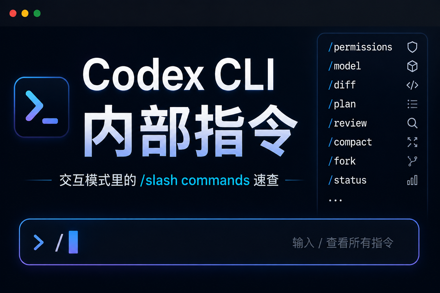 codex cli 内的指令